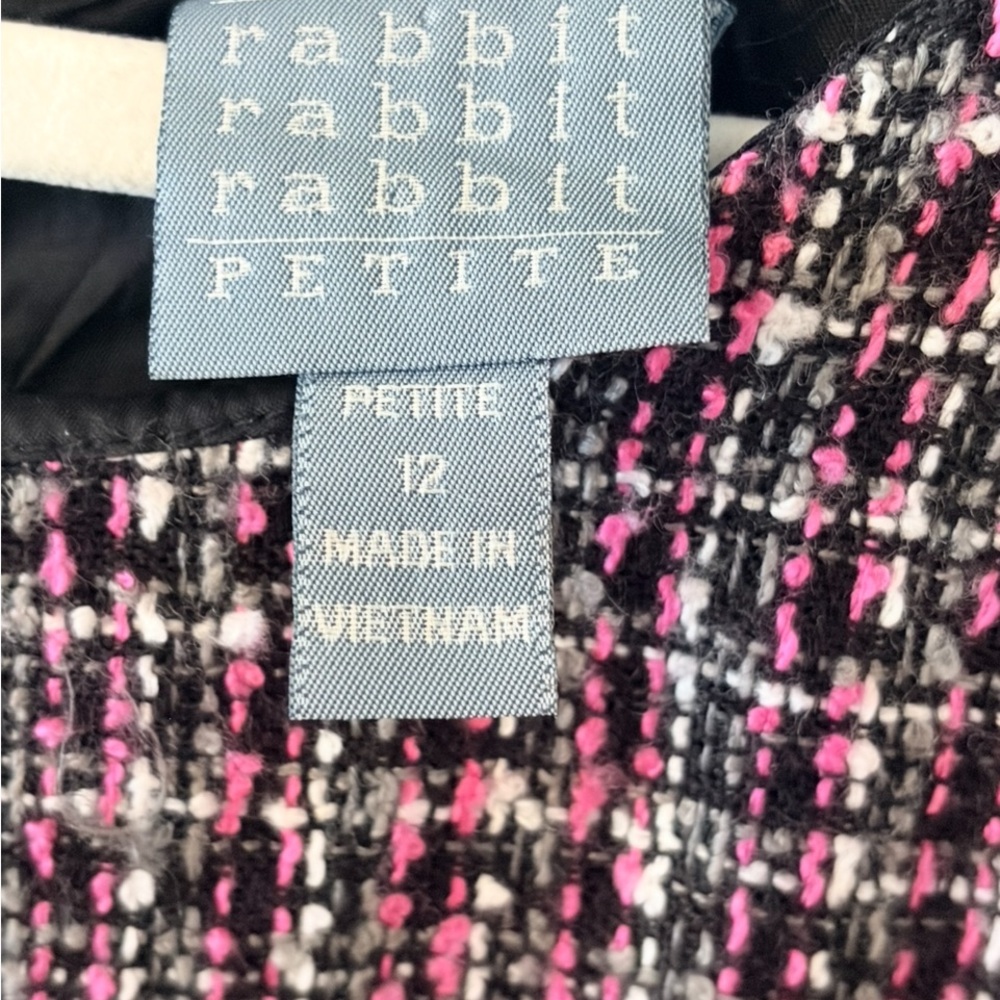 Rabbit Tweed Dress drop waist pleated bottom size 12 - Picture 3 of 8